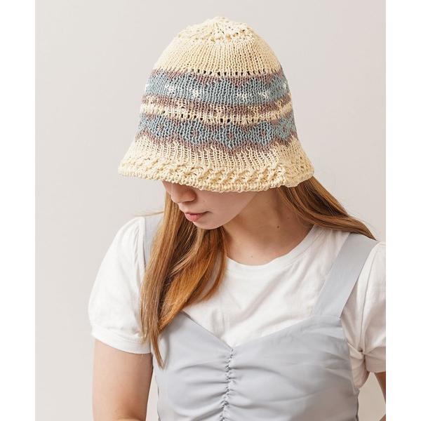 帽子 ハット ネイティブ柄 クロシェハット / Native Pattern Crochet Hat...