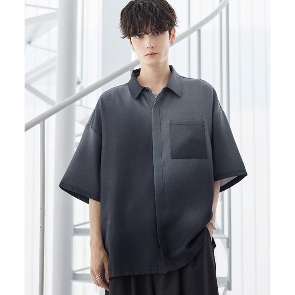 シャツ アソート総柄グラフィックプリントドレープ比翼シャツ メンズ レディース