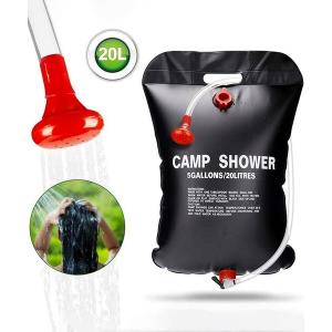 6C25 ポータブル ウォーターバッグ 20L シャワー ウォータータンク 携帯 持ち運び アウトドア キャンプ