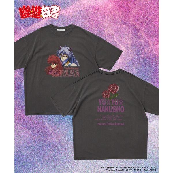 tシャツ 限定展開 アニメ「幽遊白書」 別注 リラックスフィット ピグメント クルーネック プリント...