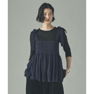 Curensology ファインウールバックリボンプルオーバー現行品美品 Curensology(カレンソロジー)/ファインウールバックリボンプルオーバー