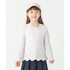 tシャツ 裾スカラップチュニック キッズ 子供服 女の子