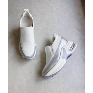 スニーカー ふわモコ 軽量 厚底エア入りソール スタイリッシュスリッポン 「2025新作」 レディース