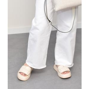 「CARRANO」 フラットサンダル 38 アイボリー レディース