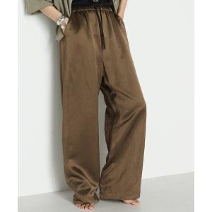 ワイドパンツ パンツ ブライトカルゼ ワイドパンツ レディース