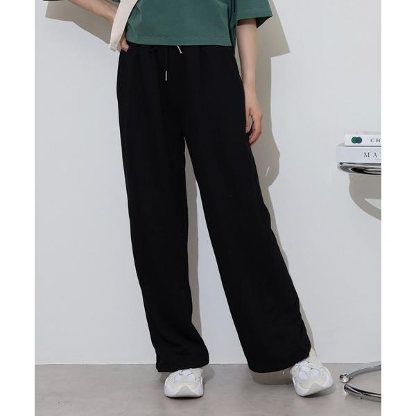 スウェットパンツ ジャージ laulea　吸水速乾裏毛バレルレッグ レディース