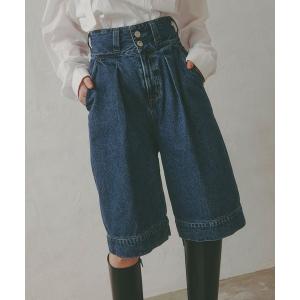 ハーフパンツ ジーンズ デニム デニムパンツ 短パン atelier SOMETHING TLEB HALF PANTS/アトリエサムシングデニムハーフパンツ レディース