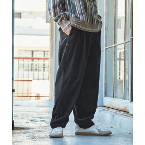 パンツ ワイドテーパードコールパンツ メンズ