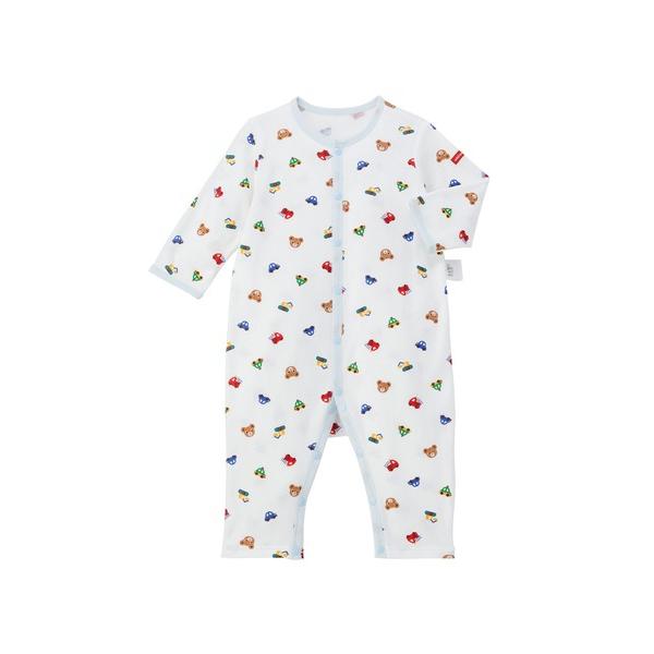 ベビー肌着 ピュアベールフライスカバーオール肌着