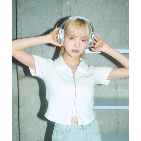 パーカー short sleeve double zip parka / 半袖ジップパーカー レディ...