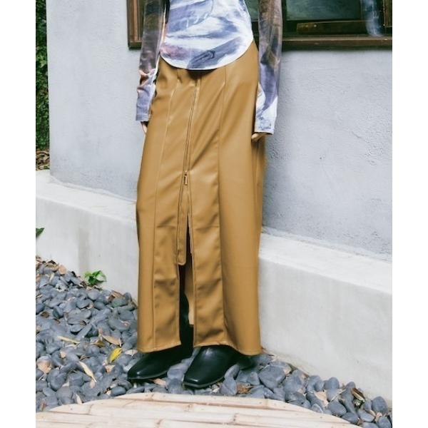 スカート Belt Design Zip Skirt/ベルトデザインジップスカート