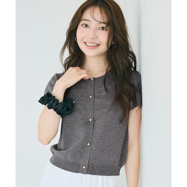 サマーニット ニット セーター ＼再入荷／金ボタンニットトップス レディース