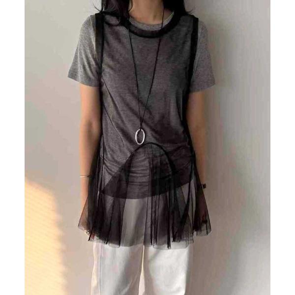 tulle layered tunic bustier レディース