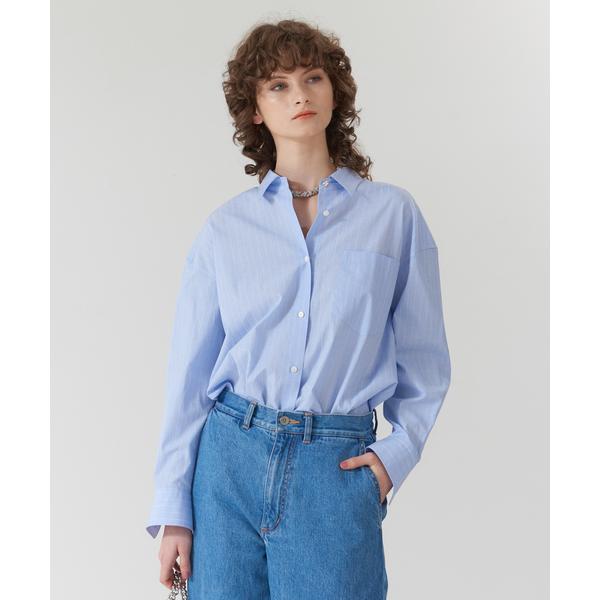 ブラウス シャツ ストライプ/ドットベーシック レディース