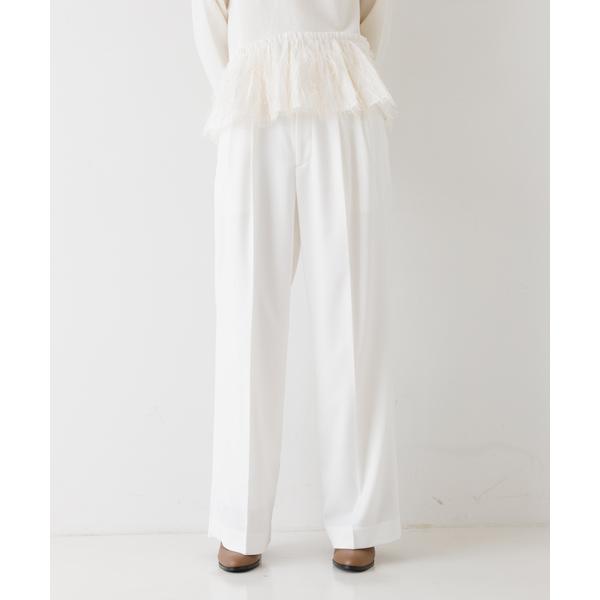 パンツ サテンワイドパンツ レディース