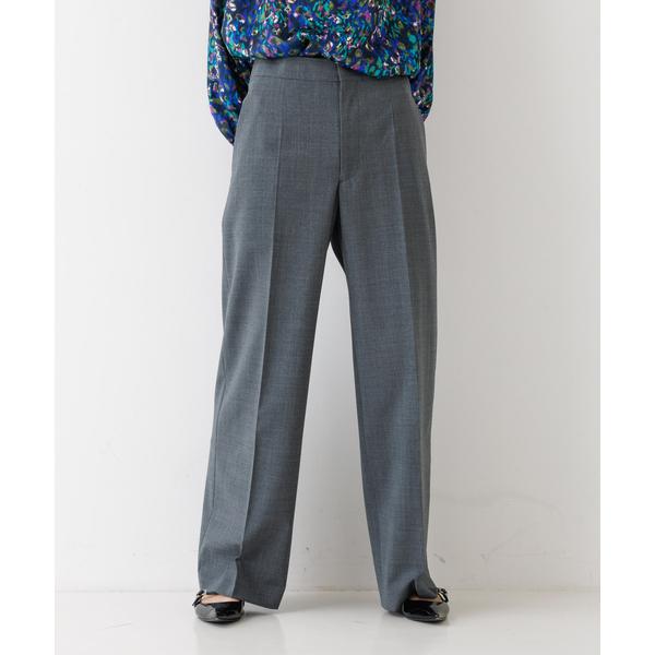 パンツ 梳毛ウールストレッチパンツ レディース