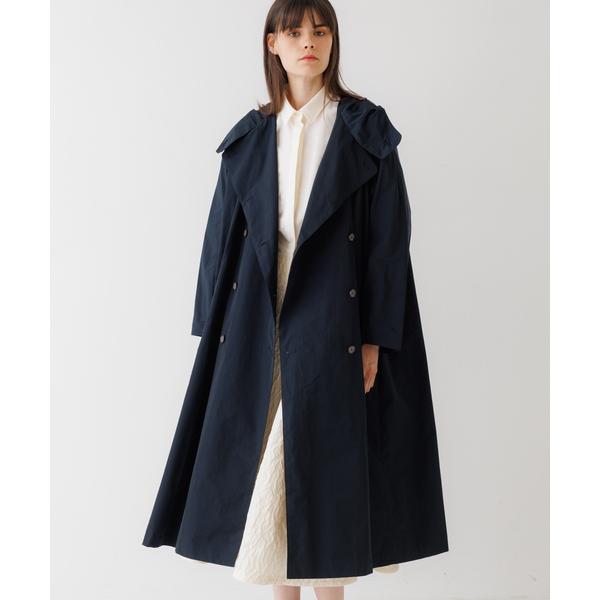 ステンカラーコート コート フードコート レディース
