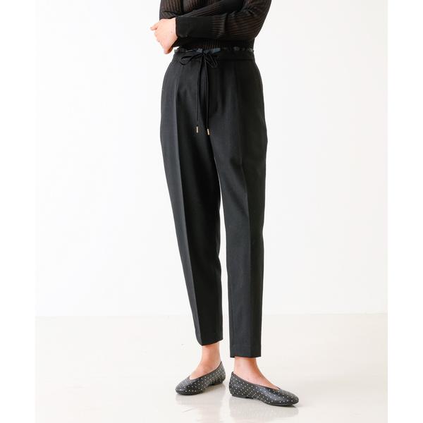 パンツ BEAUVET ツイードテーパードパンツ レディース