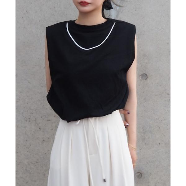 tシャツ balloon hem boarder tops /裾バルーンノースリボーダートップス レ...