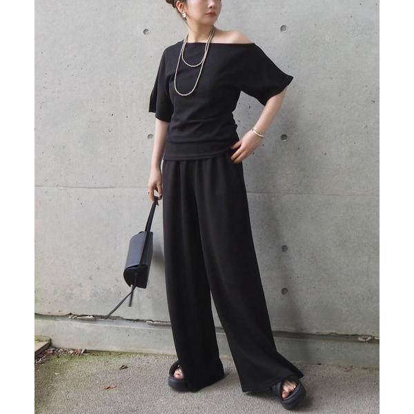 セットアップ one shoulder relax set up /半袖ワンショルダーリラックスセッ...