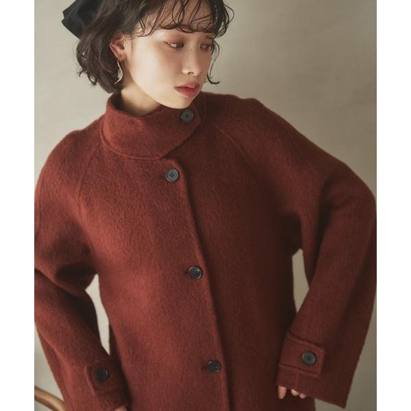 ステンカラーコート コート cashmere stand collar cocoon coat /カ...