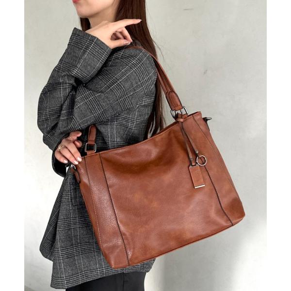 ショルダーバッグ バッグ 「A4収納可能/通勤/通学」PU２WAYショルダーバッグ トートバッグ レ...