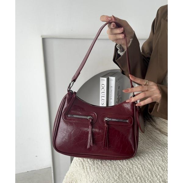 ショルダーバッグ バッグ ハートチャーム付きPU 2WAYショルダーバッグ レディース