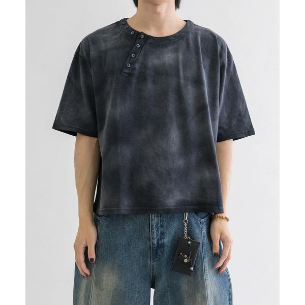 tシャツ 「EPNK」Asymmetry henry neck tee / アシンメトリーヘンリーネ...