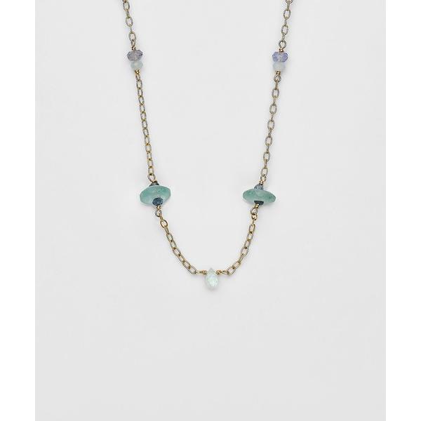 ネックレス ゴールドマルチストーンネックレス レディース