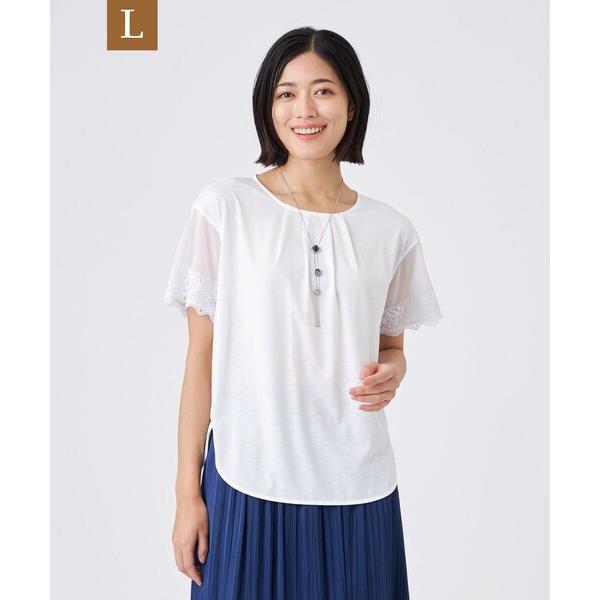 tシャツ 「L」「接触冷感・ウォッシャブル」クリスタルソルト36G天竺 レディース
