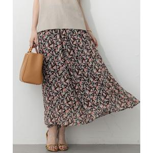 スカート 「洗える」Ratti アブストラクトプリント スカート