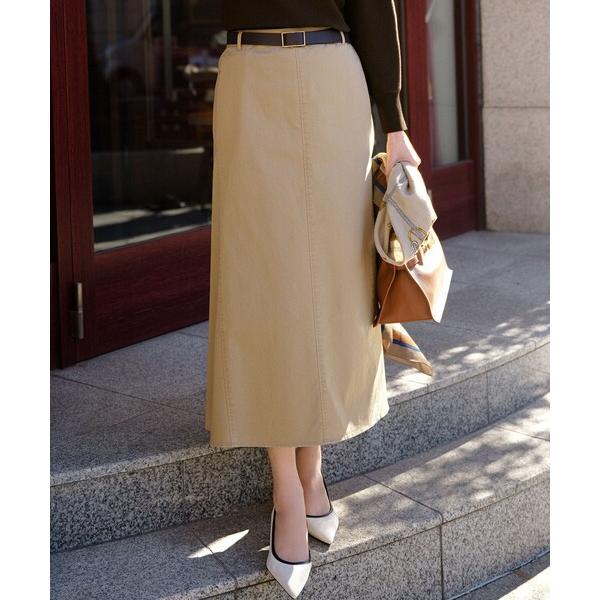 スカート ストレッチギャバ チノ スカート