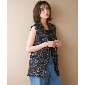 新品 23区 滝沢眞規子さん着 ボタンツイードノーカラージャケット44 ニジュウサンク チイサイサイズ 23区 S 【滝沢眞規子さん着用/一部先行