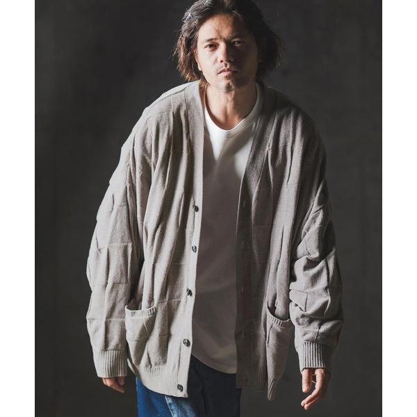 カーディガン mcg3663-Cardigan sweater-Chenille yarn ＆ Gr...