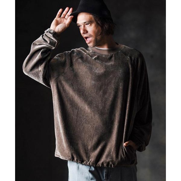 tシャツ mlt5300-Velour fabric pullover-Adjustable hem...