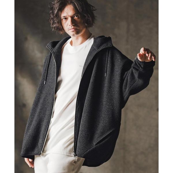 パーカー mpa3856-Zip-up hoodie-Soft brushed waffle fab...