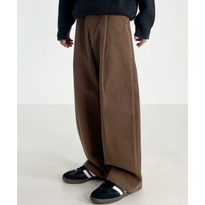 スラックス 「NOWLE」ワンタック リラックス コットン スラックス メンズ