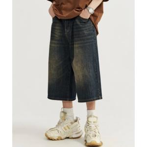 ジーンズ 「NOWLE」ヴィンテージウォッシュ ワイド バギー デニムパンツ メンズ レディース