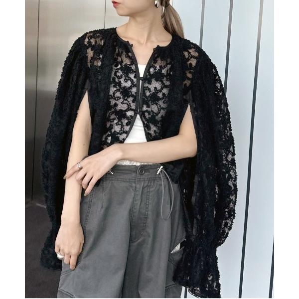 ブラウス シャツ BRUSHED LACE VOLUME BLOUSE レディース