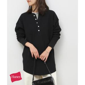 tシャツ 別注「Hanes / ヘインズ」ワッフルヘンリーネックプルオーバー レディース
