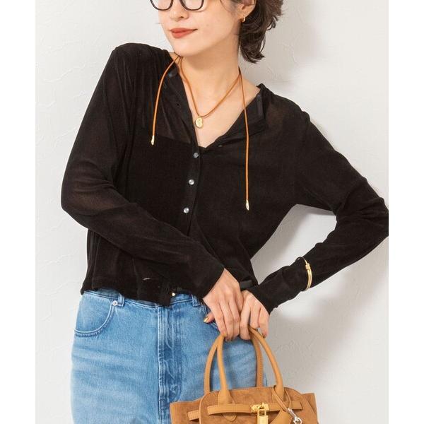 カーディガン フロッキーチュールカーディガン レディース