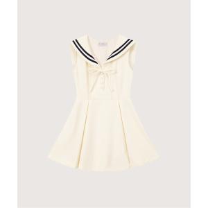 ワンピース 再販！人気No.1ワンピース　Sailor Collar Waisted One Piece