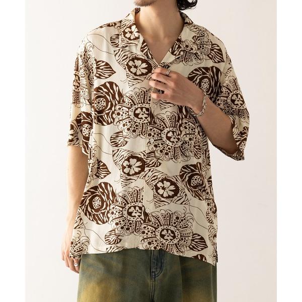 シャツ 「SETUP7」オープンカラーシャツ 053520 メンズ レディース