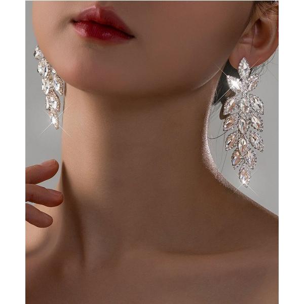 ネックレス 大きなリーフモチーフピアス レディース