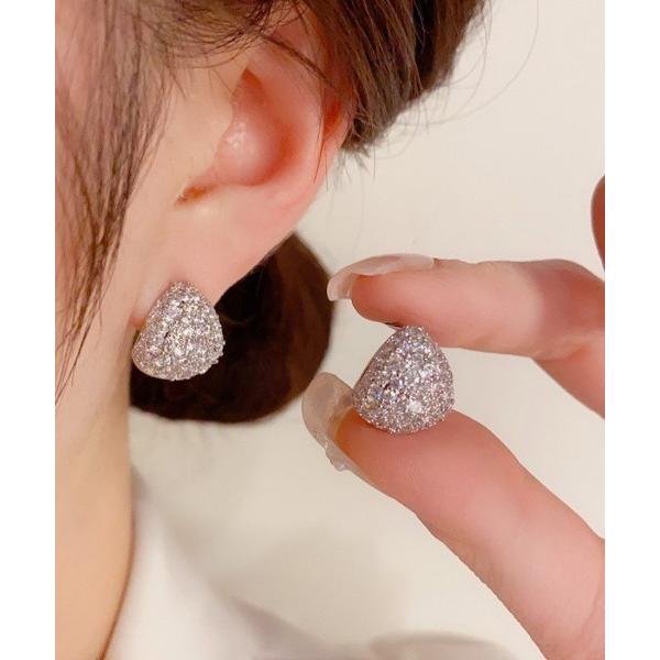 ピアス ぷっくりトライアングルピアス レディース