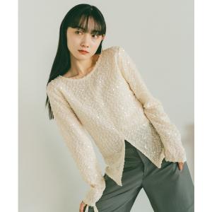 NOTRE emor（ノートルエモア） ブラウス シャツ asymmetry tulle tops