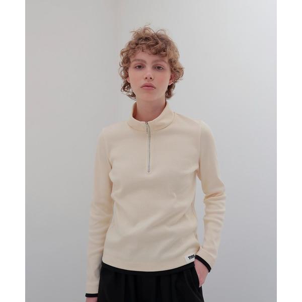 tシャツ THREE DOTS TURQUOISE × DRESSLAVE / HALF ZIP P...