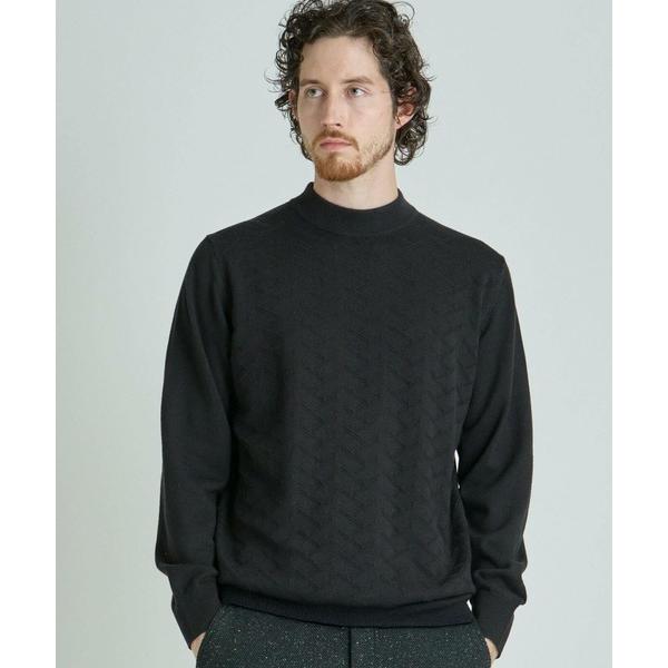 セーター ニット 「ACTIVE TAILOR/アクティブテイラー」12Gジャカードモックネックニッ...