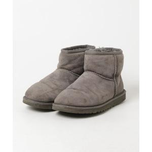 「UGG」 ムートンブーツ 22cm グレー レディース