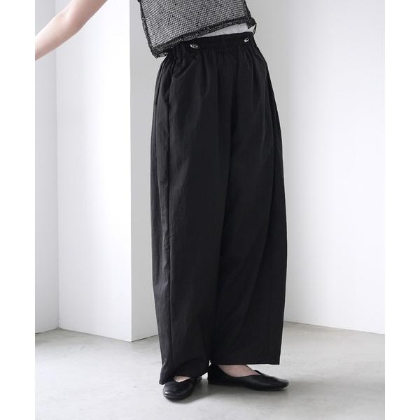 パンツ タフタウエストドローコードコクーンパンツ レディース